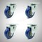 Service Caster 3.5 Inch SS Blue Polyurethane Wheel Swivel Top Plate Caster Set SCC-SS20S3514-PPUB-BLUE-4 - alternate 1